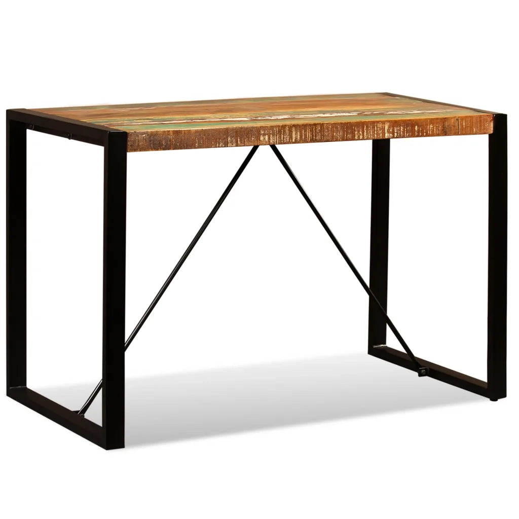 Tavolo da Pranzo in Legno Massello Anticato 120 cm 243998