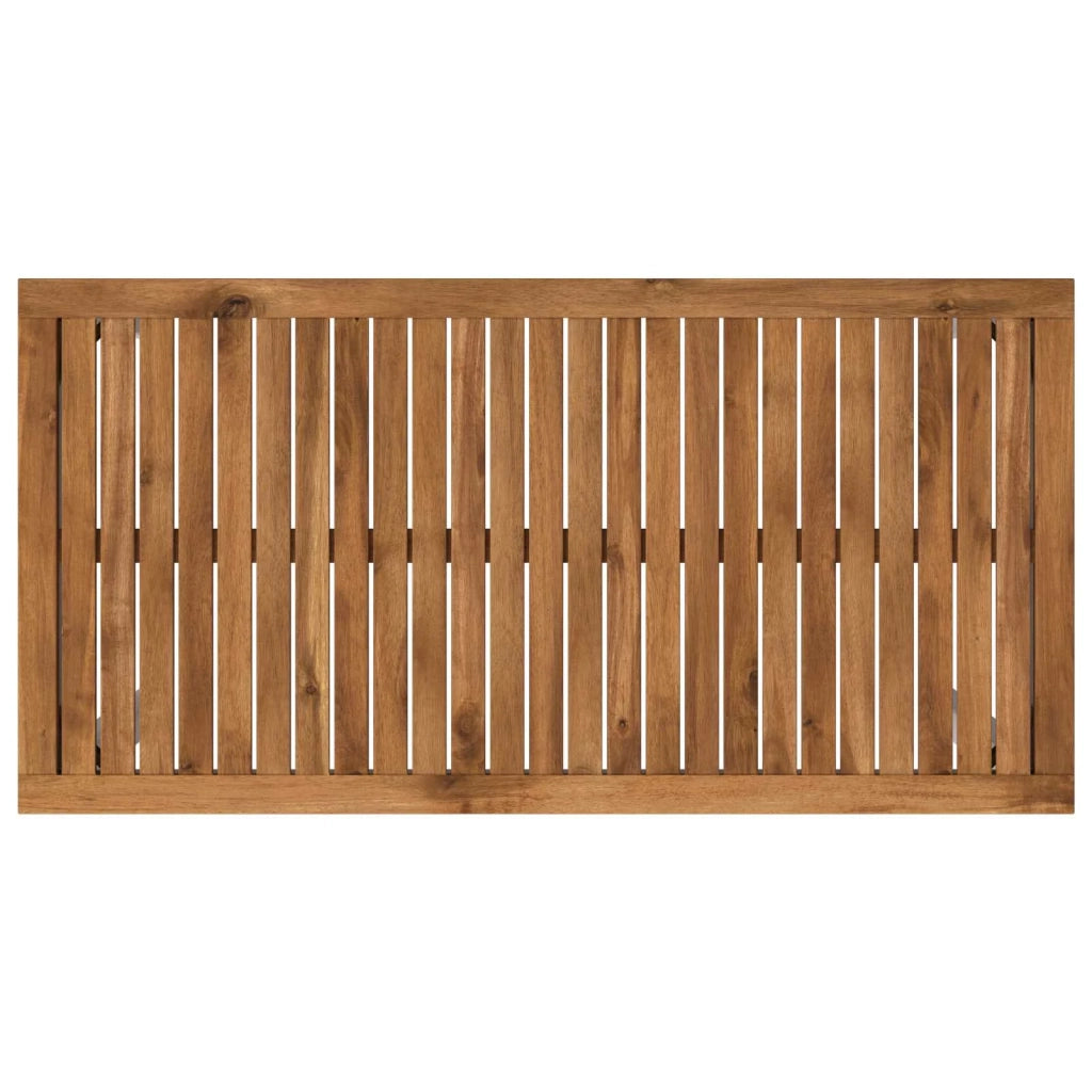 Tavolo Bar da Giardino Naturale e Bianco 108,5 x 55 x 105 cm 901341
