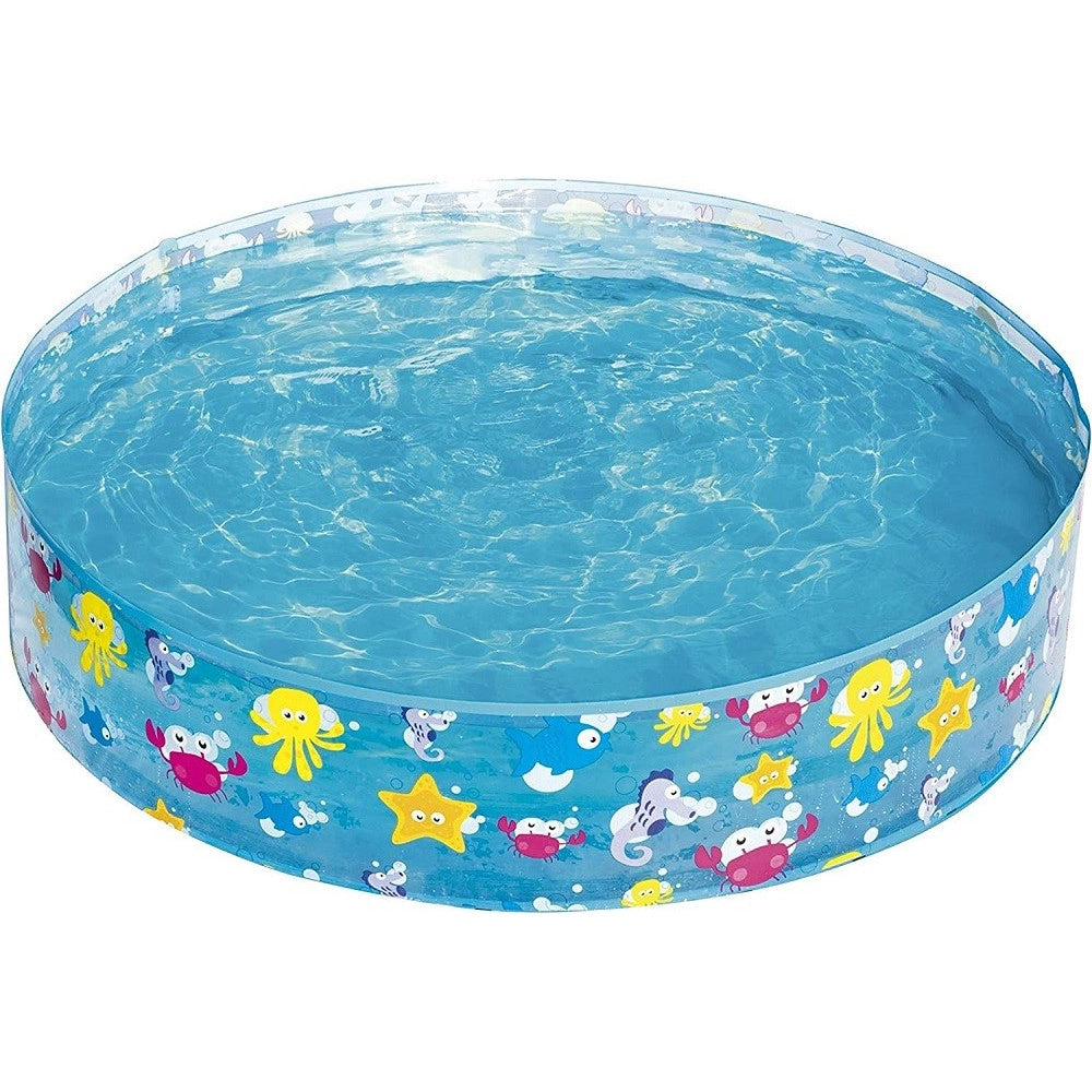 Trade Shop - Piscina Rigida Autoportante 122x25cm Fuori Terra Fantasia Mare Per Bambini 55028 -