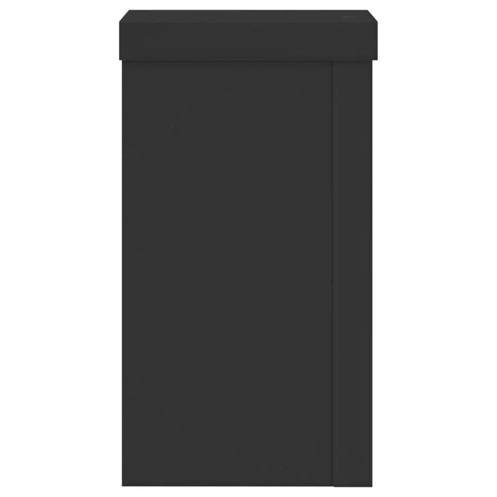 Portavasi mobili per fiori set da 2 10 x 10 x 18 cm legno ingegnerizzato nero 02_0045262