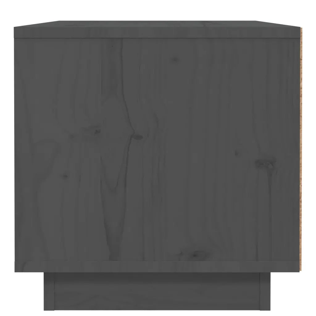 Comodino-Tavolino da notte Grigio 40x34x35 cm in Legno Massello di Pino
