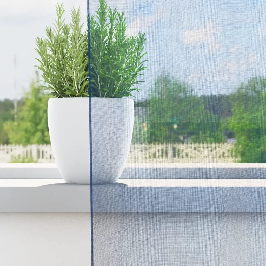 vidaXL Tende in Voile con Occhielli 2 pz Blu Reale