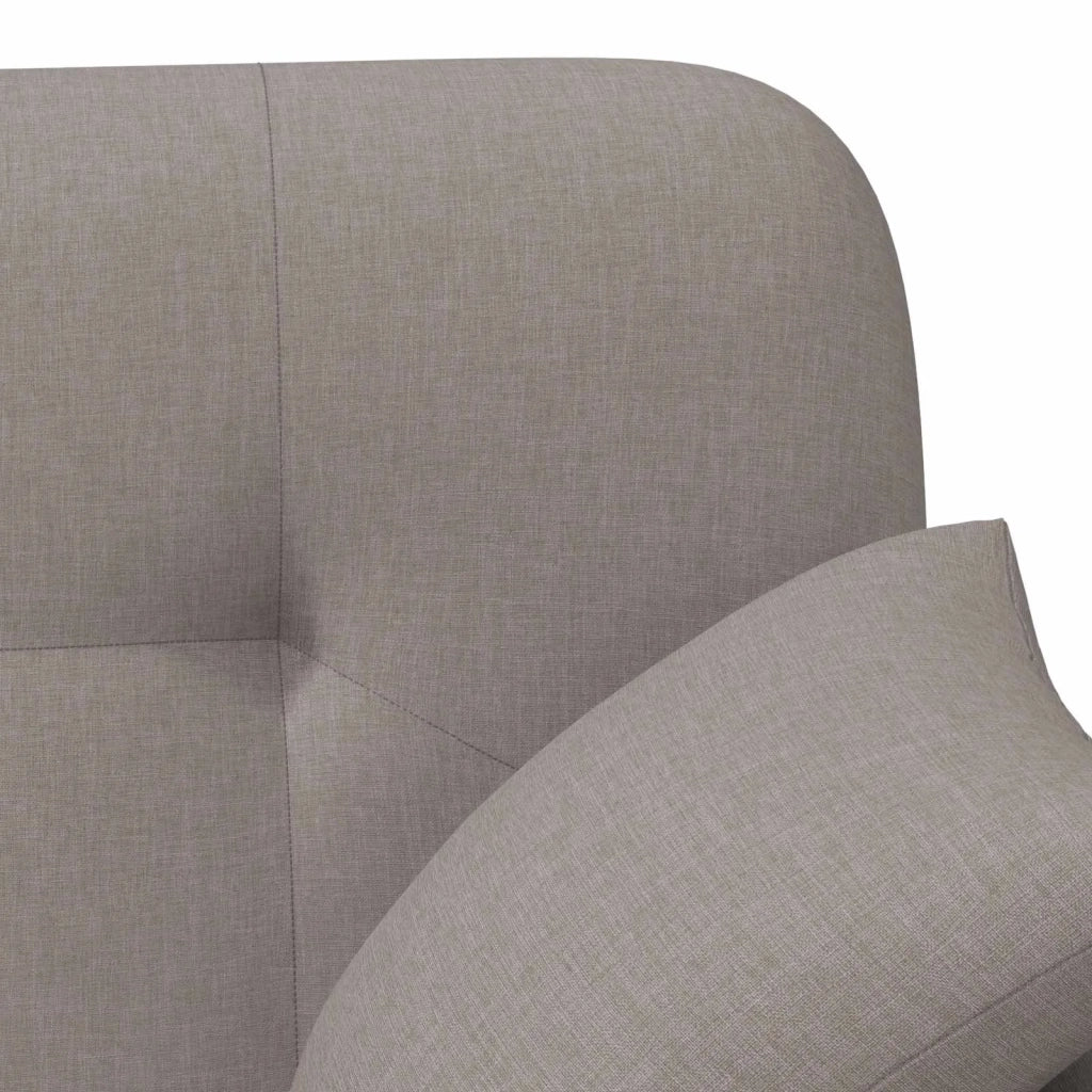 Loveseat con bottoni imbottiti Tortora 120 x 65 x 79 cm Tessuto 42041815
