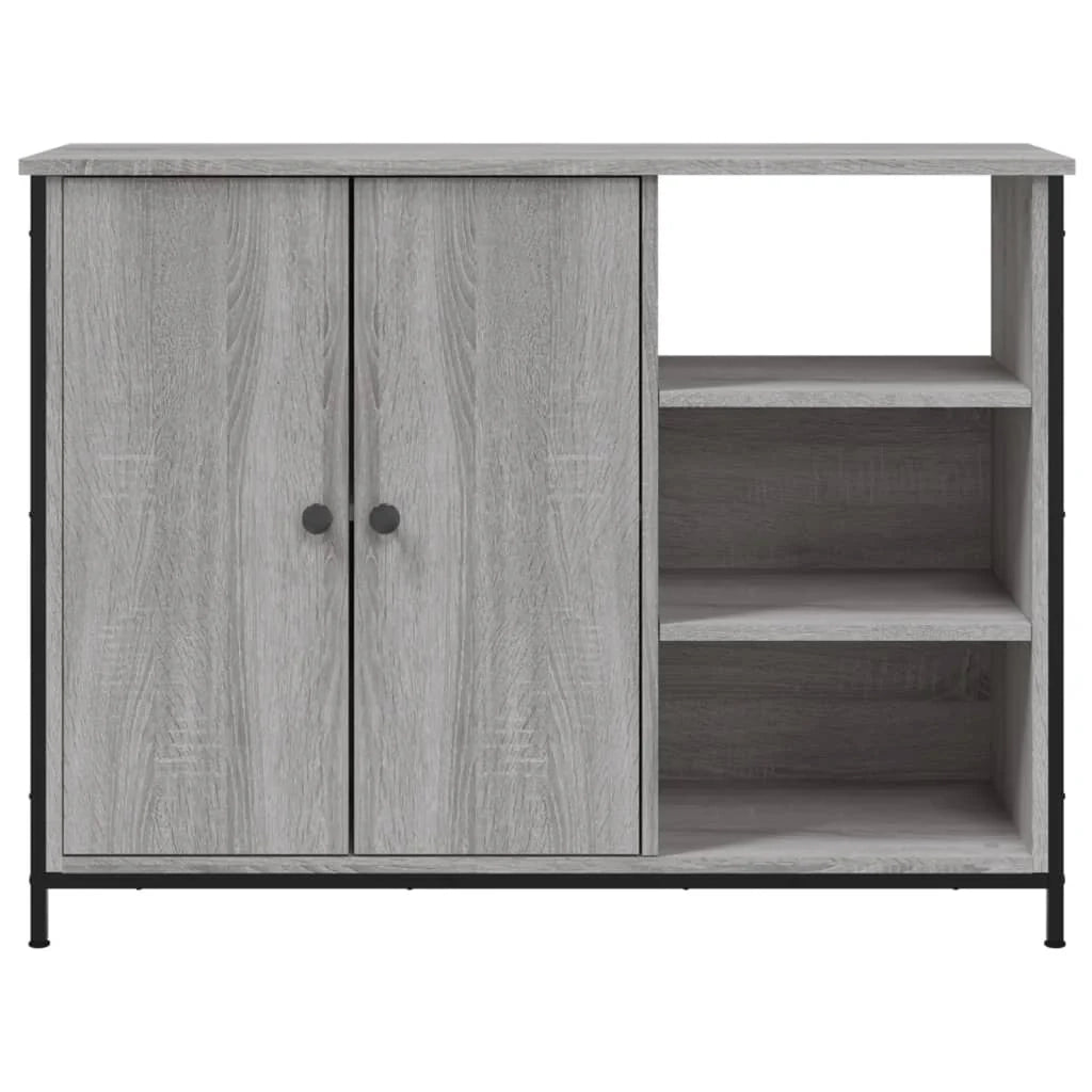 Buffet credenza cassettiera armadio mobile contenitore organizer cucina soggiorno rovere Sonoma 100 x 33 x 75 cm legno ingegnerizzato grigio 02_0036245