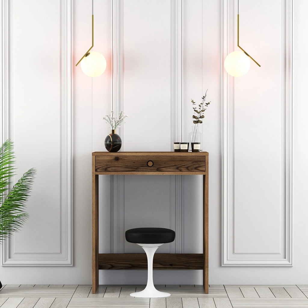 Mobile da Trucco Carde, Toeletta Specchio Incluso, 70x85x40h cm Marrone Noce