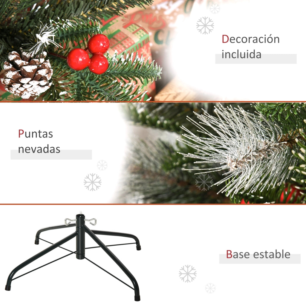 Albero di Natale Artificiale 120 cm ¨C zephmum ¨C Verde con 266 Ramas 27 Pi?as 27 Bayas