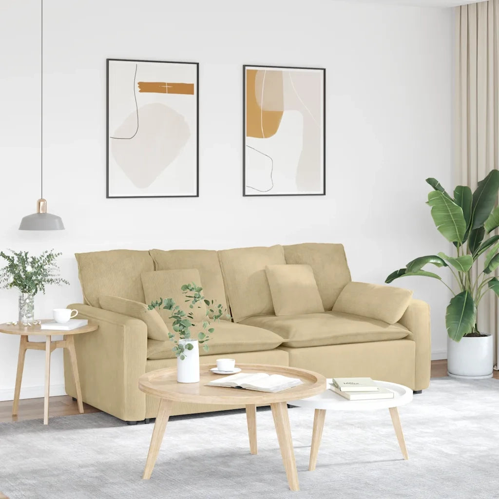 Divano Modulare con Cuscini Verde Grigio