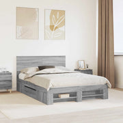 Struttura del letto con testiera Grigio Sonoma 140 x 200 cm 3408765