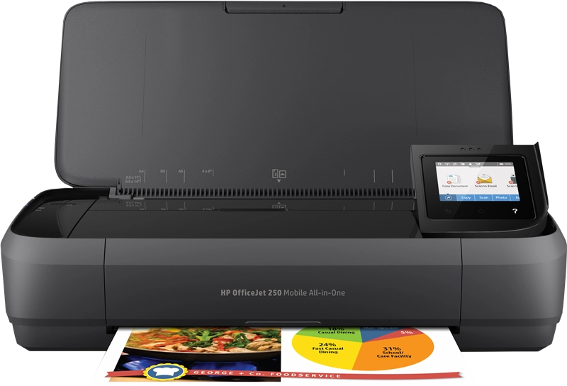 HP OfficeJet Mobile 250 Wireless All-in-One Colore Stampante, Fotocopiatrice, scanner