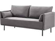 Divano in tessuto "Rudy" - 180,5 x 78 x 52 cm - 3 posti - Grigio scuro