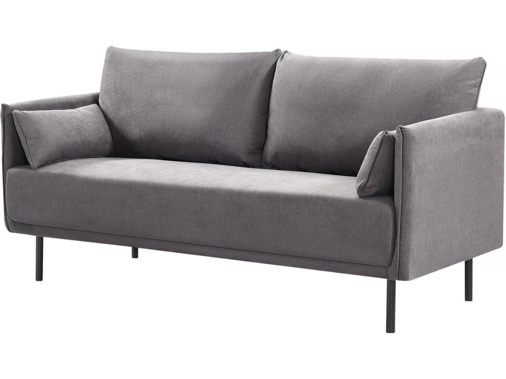 Divano in tessuto "Rudy" - 180,5 x 78 x 52 cm - 3 posti - Grigio scuro