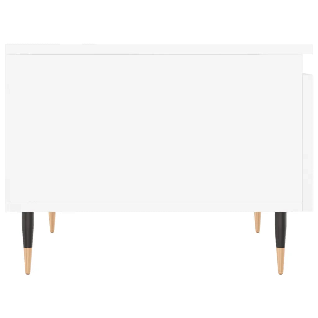 Tavolini da Salotto 2pz Bianchi 50x46x35cm in Legno Multistrato 830845