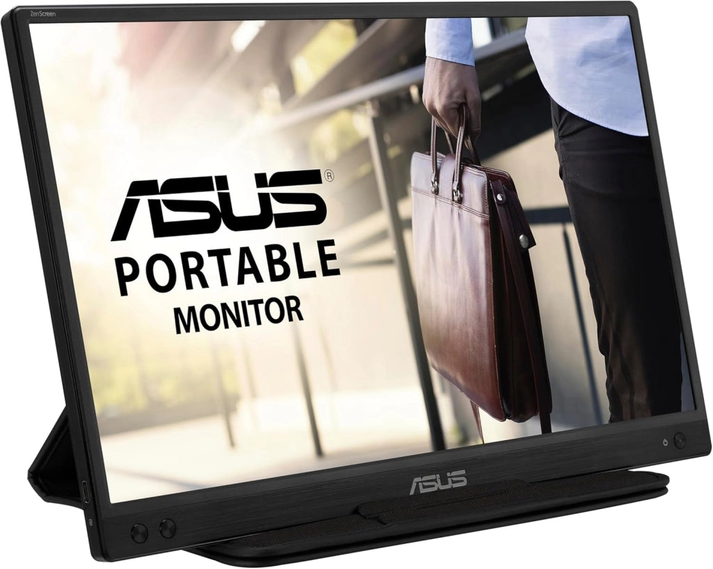 ASUS ZenScreen Monitor Portatile 15.6” 1080P FHD (MB165B) - Monitor da viaggio IPS USB-C, Anti-sfarfallio, Filtro Luce Blu, Display Esterno per Laptop e Macbook