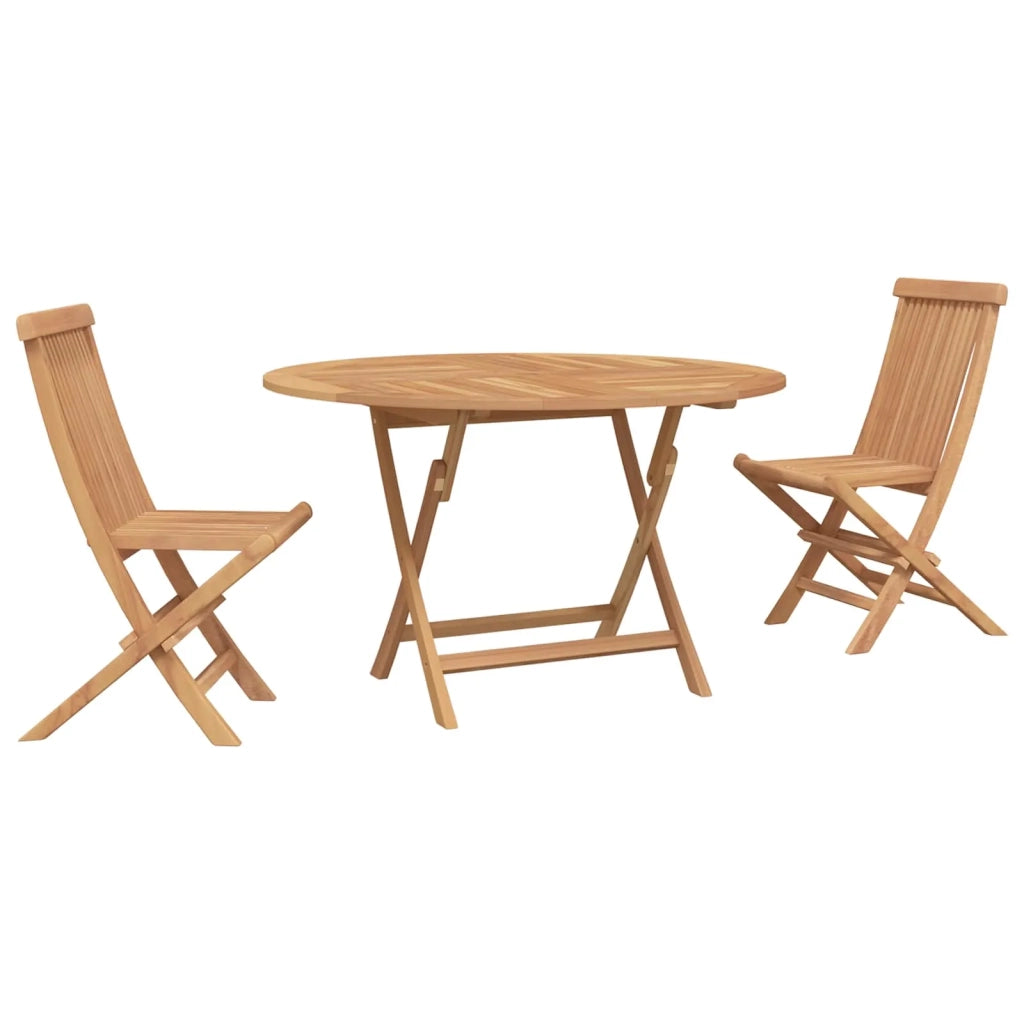 Set Bistro da Giardino 3 pcs Naturale Legno di teak solido 3437376