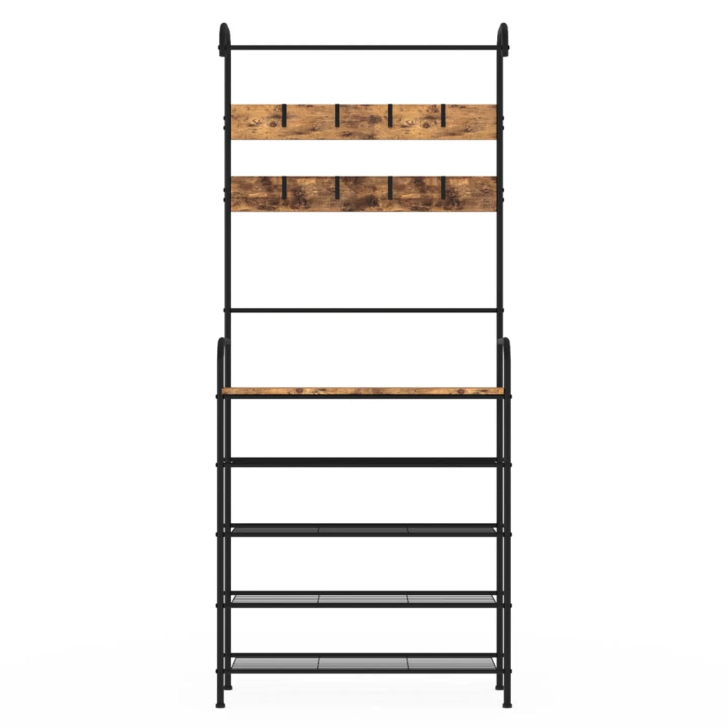 IDMarket - PEDRO armario recibidor con 5 estantes 79 cm diseño industrial