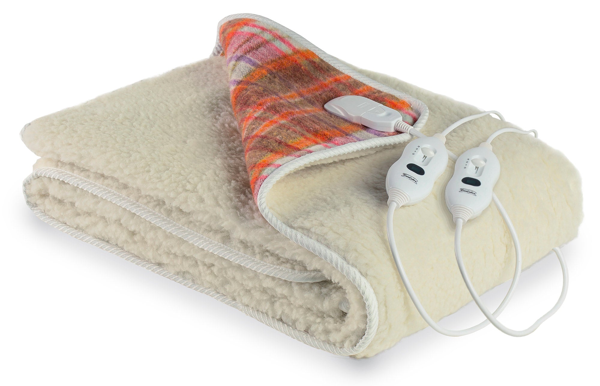 Coperta Termica Elettrica Matrimoniale in Lana 100% Scaldaletto Scozzese