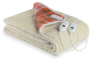 Coperta Termica Elettrica Matrimoniale in Lana 100% Scaldaletto Scozzese