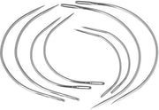Set di Aghi Curvi in Acciaio Inossidabile - 8 Pezzi - Per Cuoiare - Aghi per Cucire Pelle - Diverse Misure 2''/2,5''/3''/3,5'' - Resistenti
