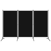 Paravento a 3 Pannelli Nero 260x180 cm
