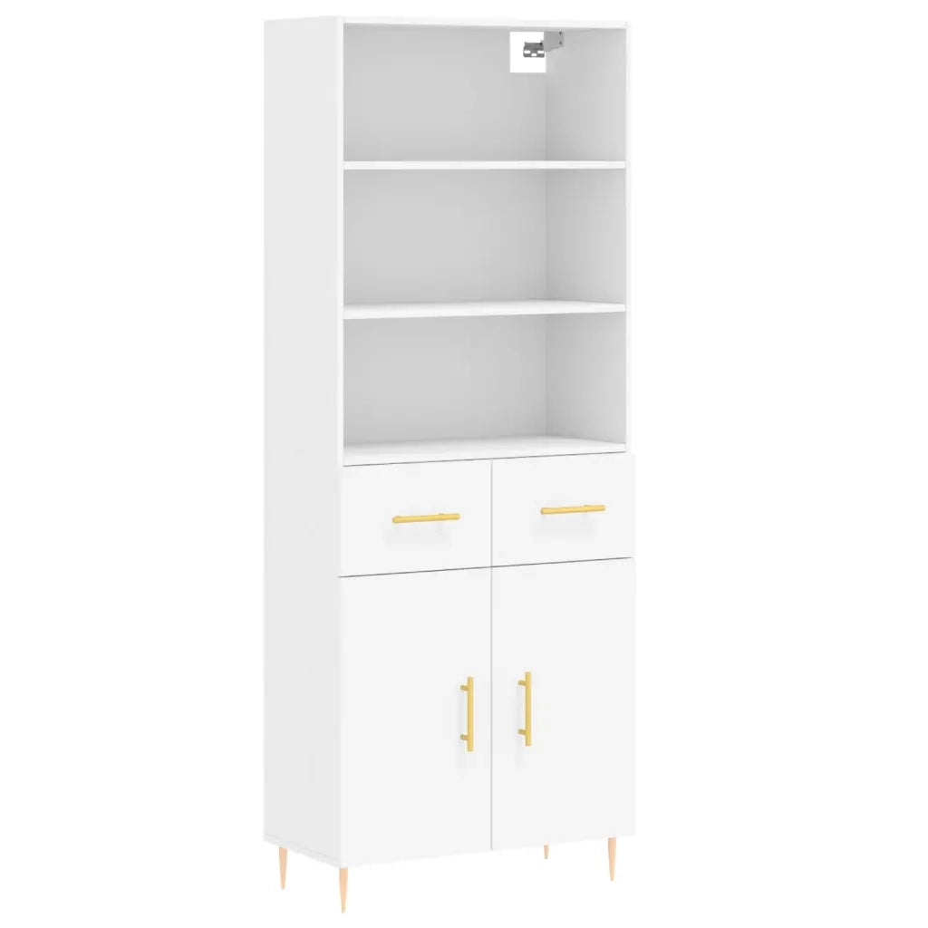 Credenza Bianca 69,5x34x180 cm in Legno Multistrato 3200505