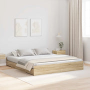 Struttura letto con contenitore Rovere Sonoma 200 x 200 cm 3335263