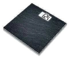 Beurer GS 203 Slate Bilancia in Vetro, Effetto Ardesia, Design Sottile, lcd