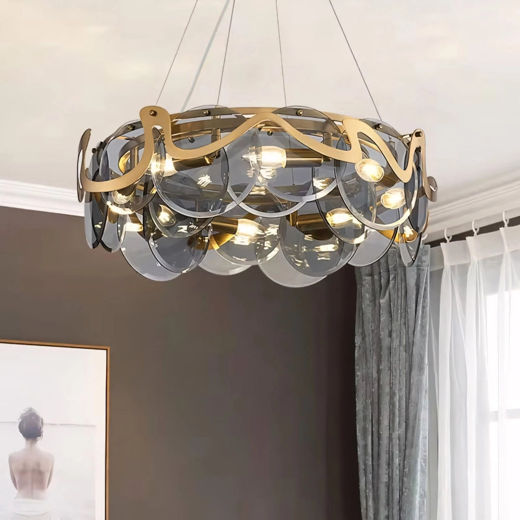 Lampada Da Soffitto APP1545-8CP Brush Gold / Grey