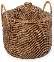 Cassa di stoccaggio coloniale - Scatola di rattan - Cassetto decorativo - Mobilità agevole - 40 cm x 39 cm x 40 cm