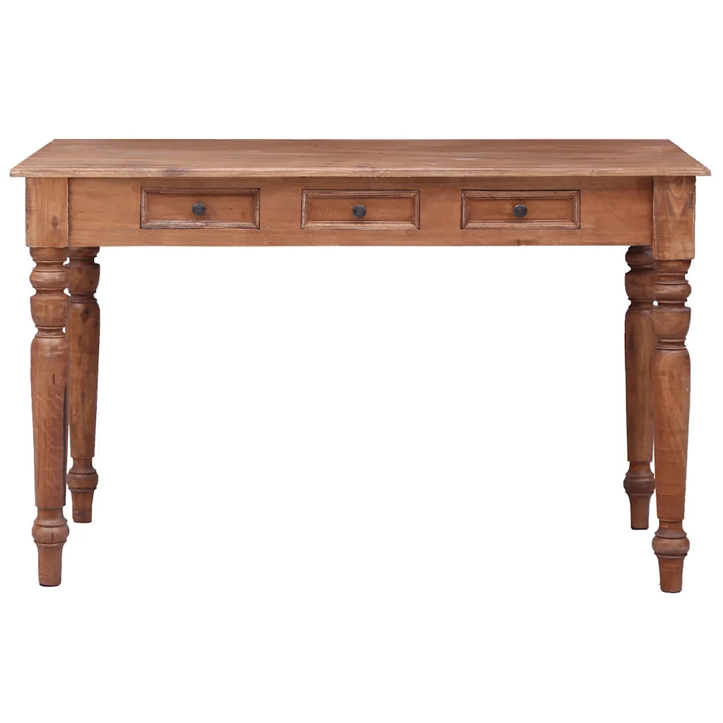 Scrivania con Cassetti 117x57x75 cm in Legno Massello di Mogano