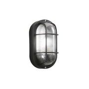 PLAFONIERA SOFFITTO/APPLIQUE PARETE OVALE DA ESTERNO NERA 1XE27 TURTLE FAN