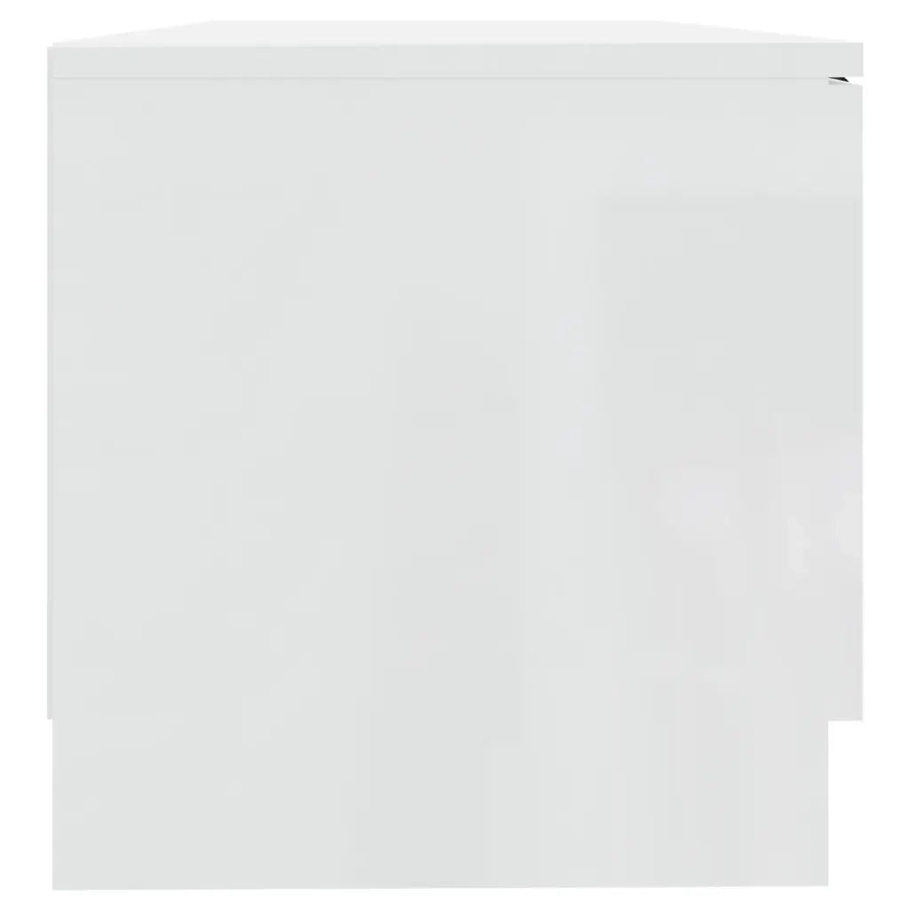Mobile TV | Armadietto TV | Mobile Porta TV Bianco Lucido 80x35x45 cm in Legno Multistrato
