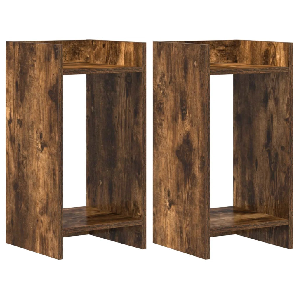 Supporto per piante 2 pcs Quercia Affumicata 30 x 30 x 60 cm 899603