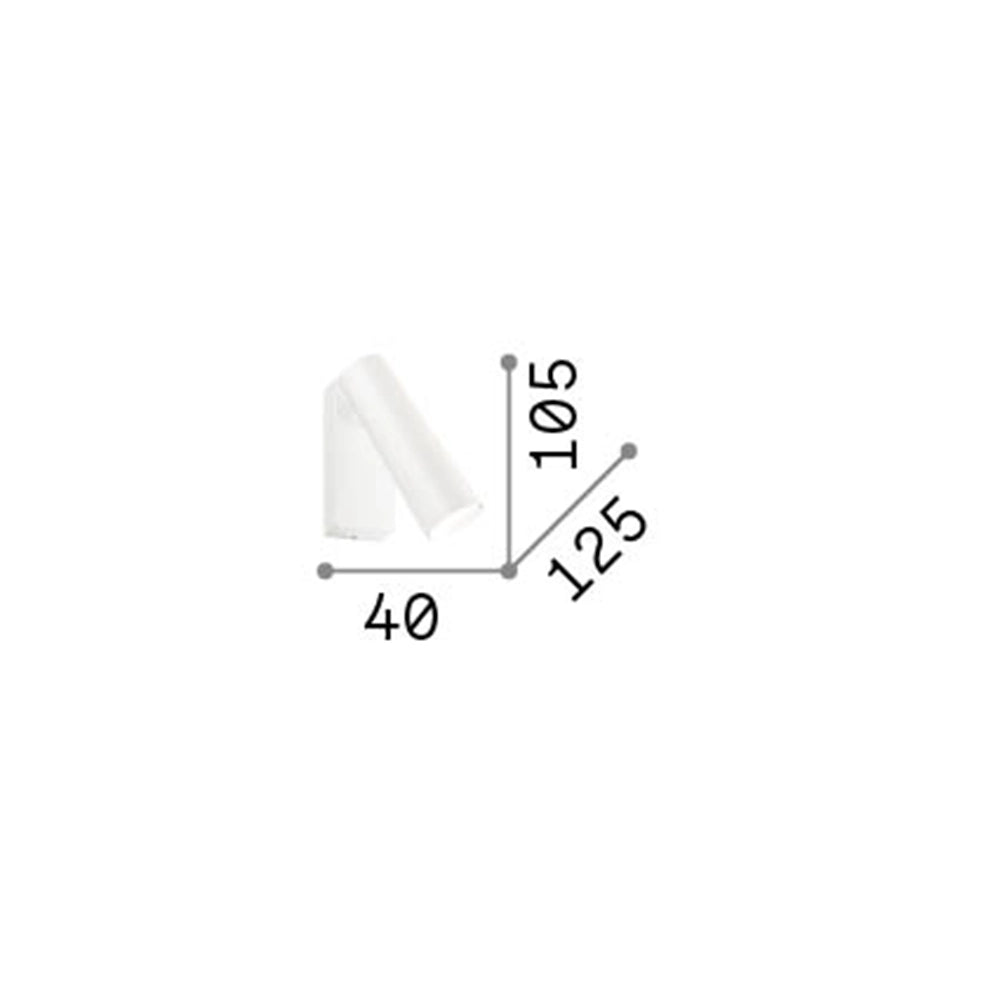 Applique Moderna Pipe Metallo Bianco Led 7W 3000K Luce Calda