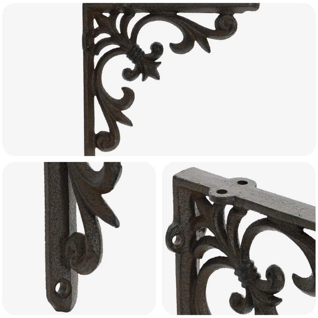 Supporti per mensole da parete 12 pz Marrone Antico 42038841