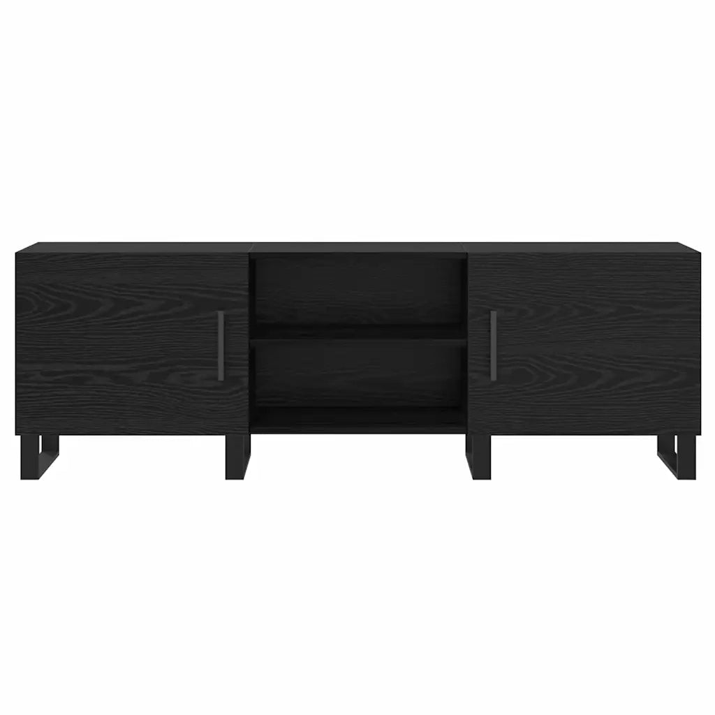 Mobile TV-Credenza per TV-Console TV Rovere Nero 150 x 30 x 50 cm Legno multistrato 611528