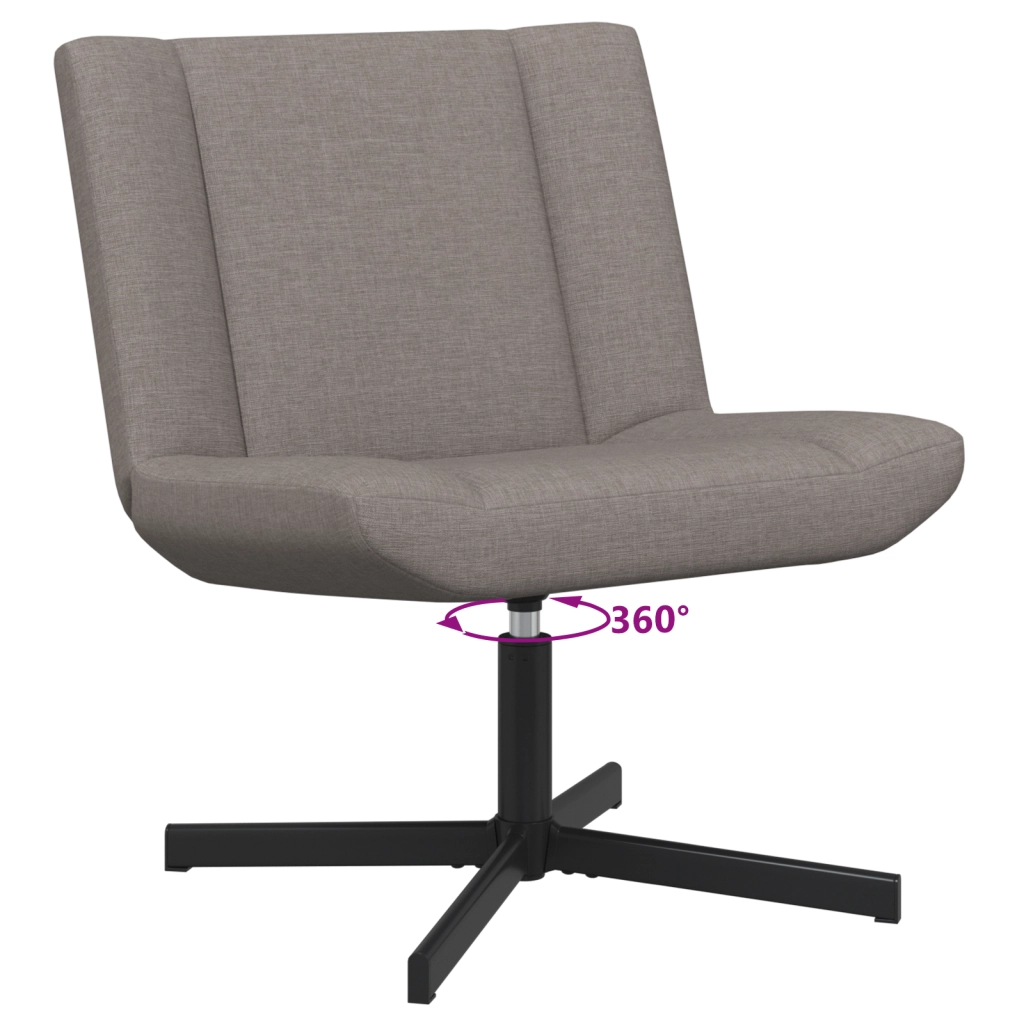 Sedia d'Accent Tortora Tessuto, Base in Metallo Standard
