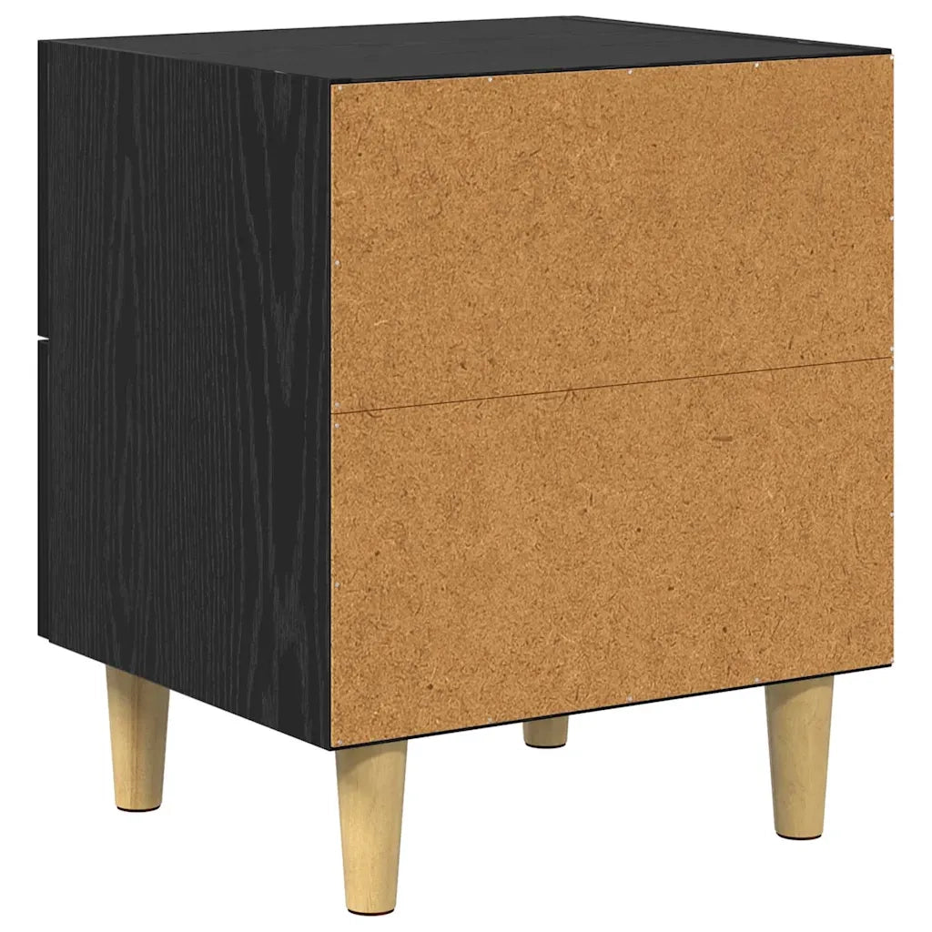 Armadietto per letto 2 pz Rovere Nero 40 x 35 x 47.5cm CFW9456257