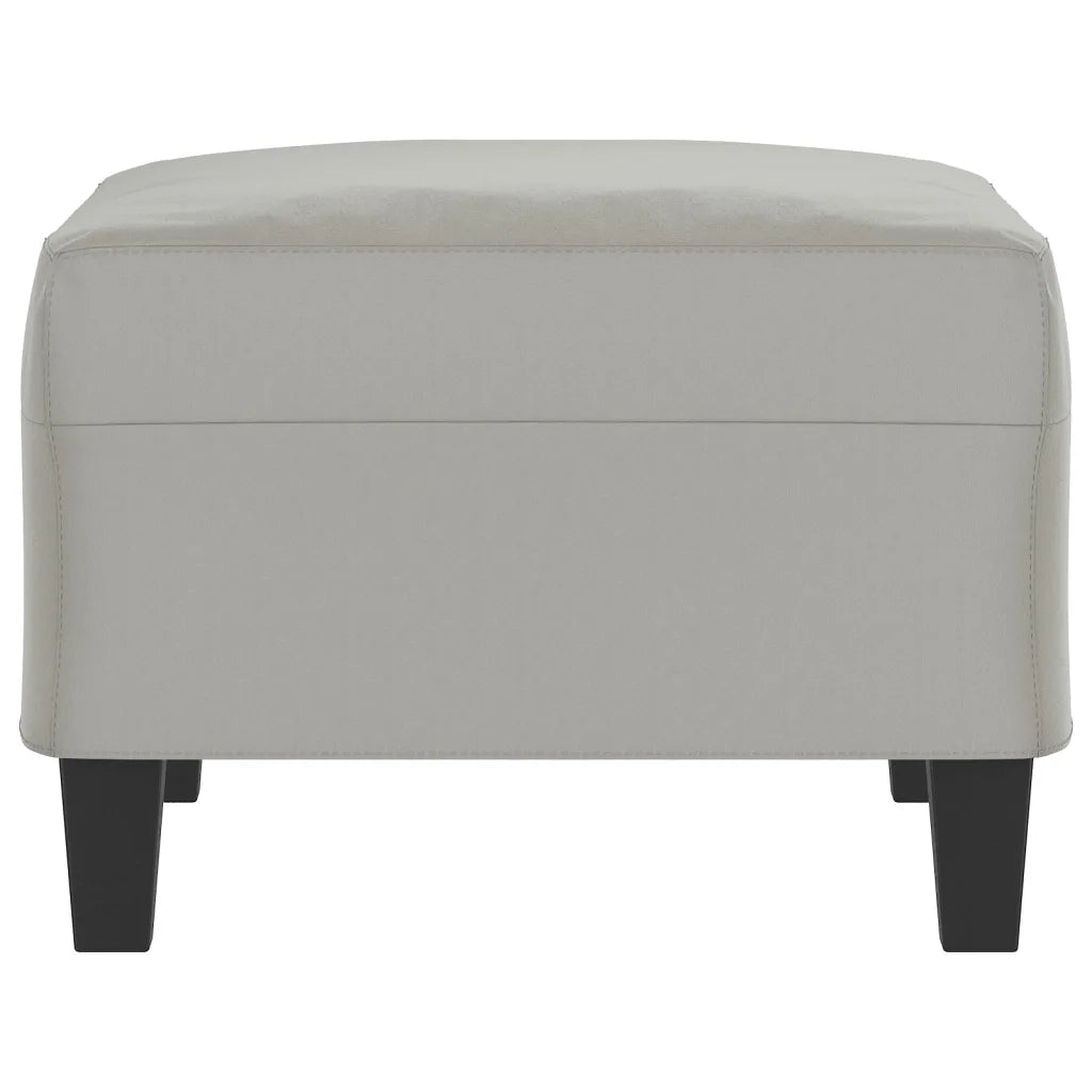 Poggiapiedi Grigio Chiaro 70x55x41 cm in Tessuto Microfibra 349362