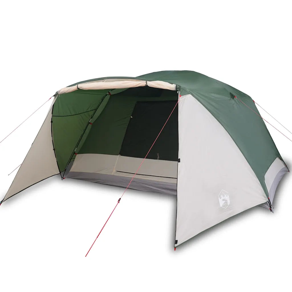 Tenda da Campeggio con Portico per 4 Persone Verde Impermeabile 94415