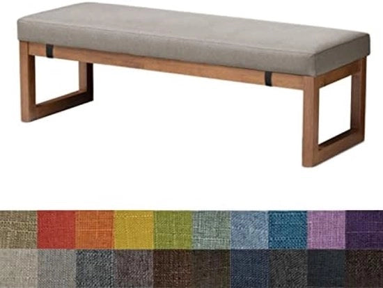 Cuscino per Sedia, Cuscino per Cucina, Cuscino per Giardino, Cuscino per Aria, Cuscino per Finestra - Supporto Ergonomico Comodo - Particelle di Gomma Antiscivolo - 110x40x5 cm - Grigio