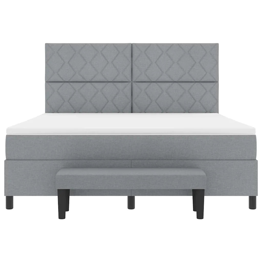 Letto a molle con materasso Grigio chiaro 180 x 200 cm 3344163