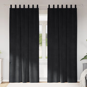 Tende oscuranti  con anelli di sospensione 2 pz in velluto nero