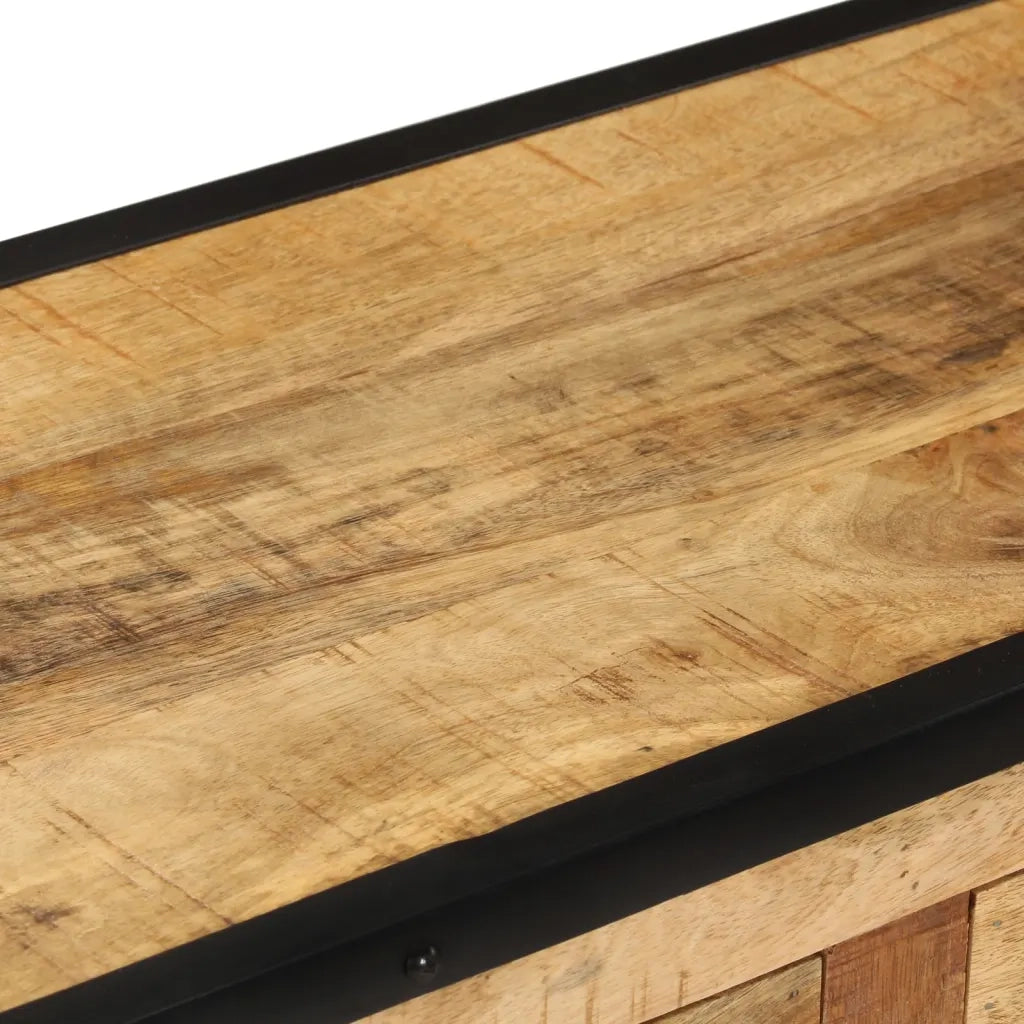 Credenza 80x31x71 cm in Legno Massello di Mango Grezzo 285893