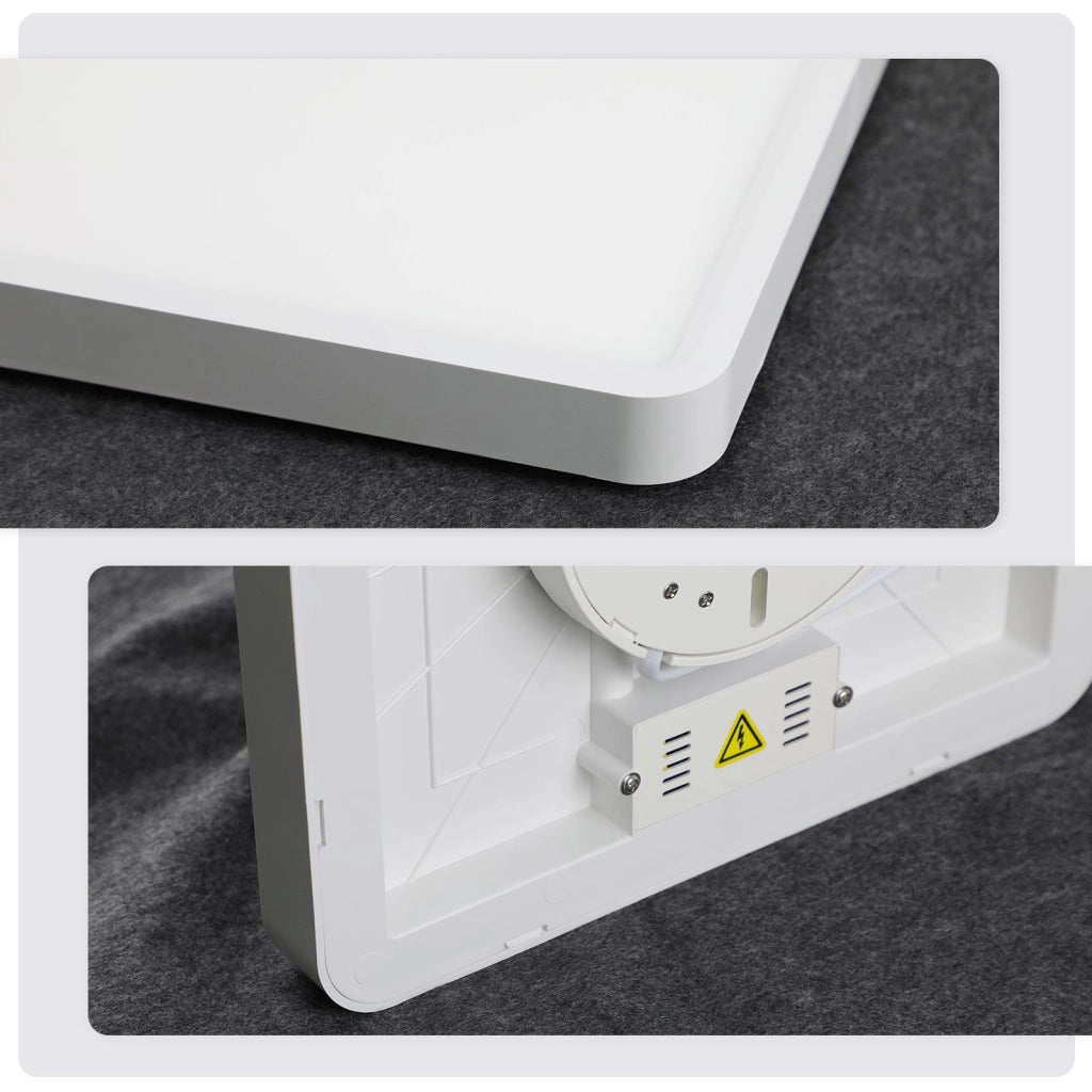 ZMH Lampada da soffitto plafoniera LED nera 23W 23cm bianco caldo per camera letto