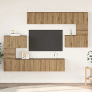 vidaXL Set mobile TV 8 pcs rovere artigianale 80 x 30 x 30 cm