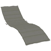 Cuscino per Lettino Prendisole Grigio Scuro MÃ©lange 200x60x4 cm