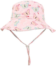 Cappello UV per Bambini - Cappello Adattabile - Cappello Opvougliabile - Rosa - Adatto per 0-8 Mesi - Materiale Respirante