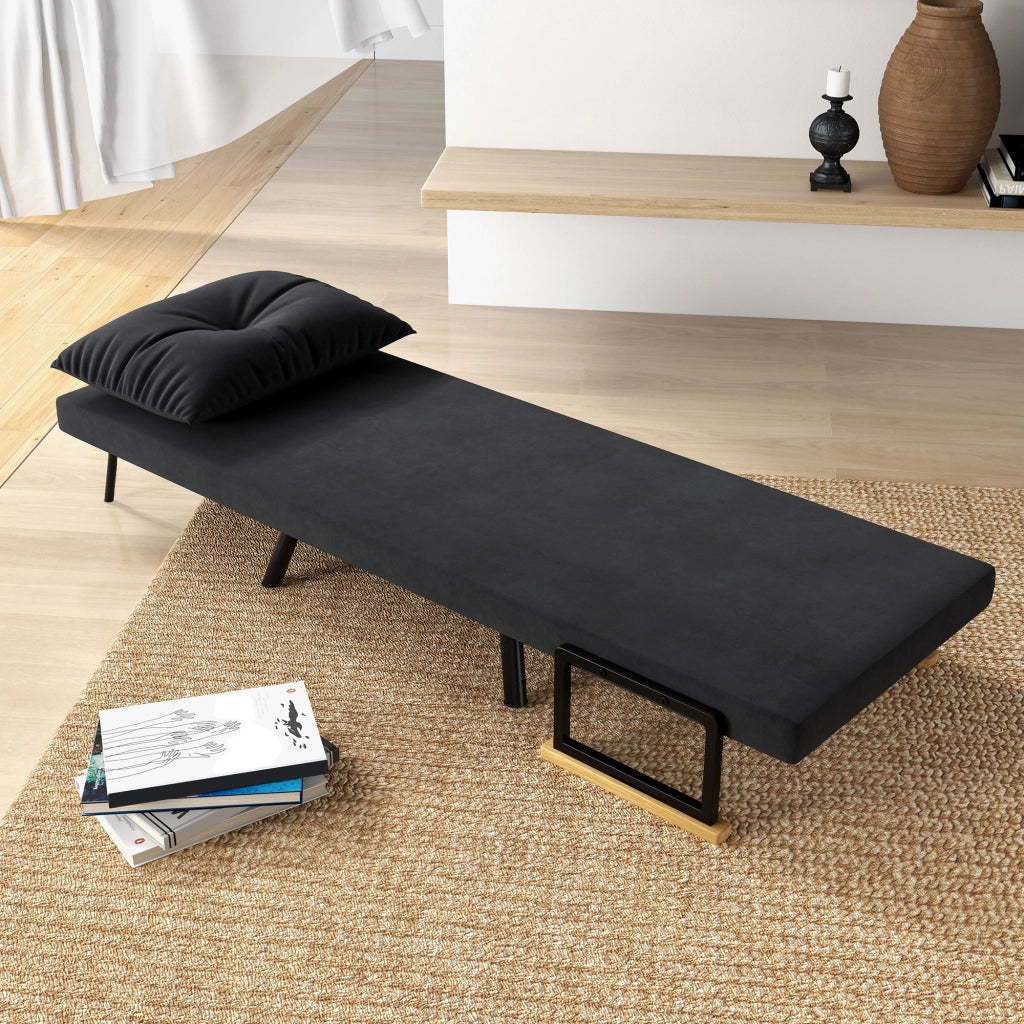 Poltrona Letto Reclinabile ¨C Zephmum ¨C Nero 63x73x81 cm