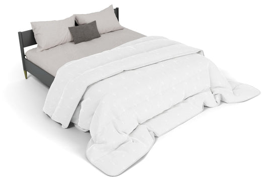 Piumino Interno Invernale Singolo 300gr in Microfibra Aloe Bianco