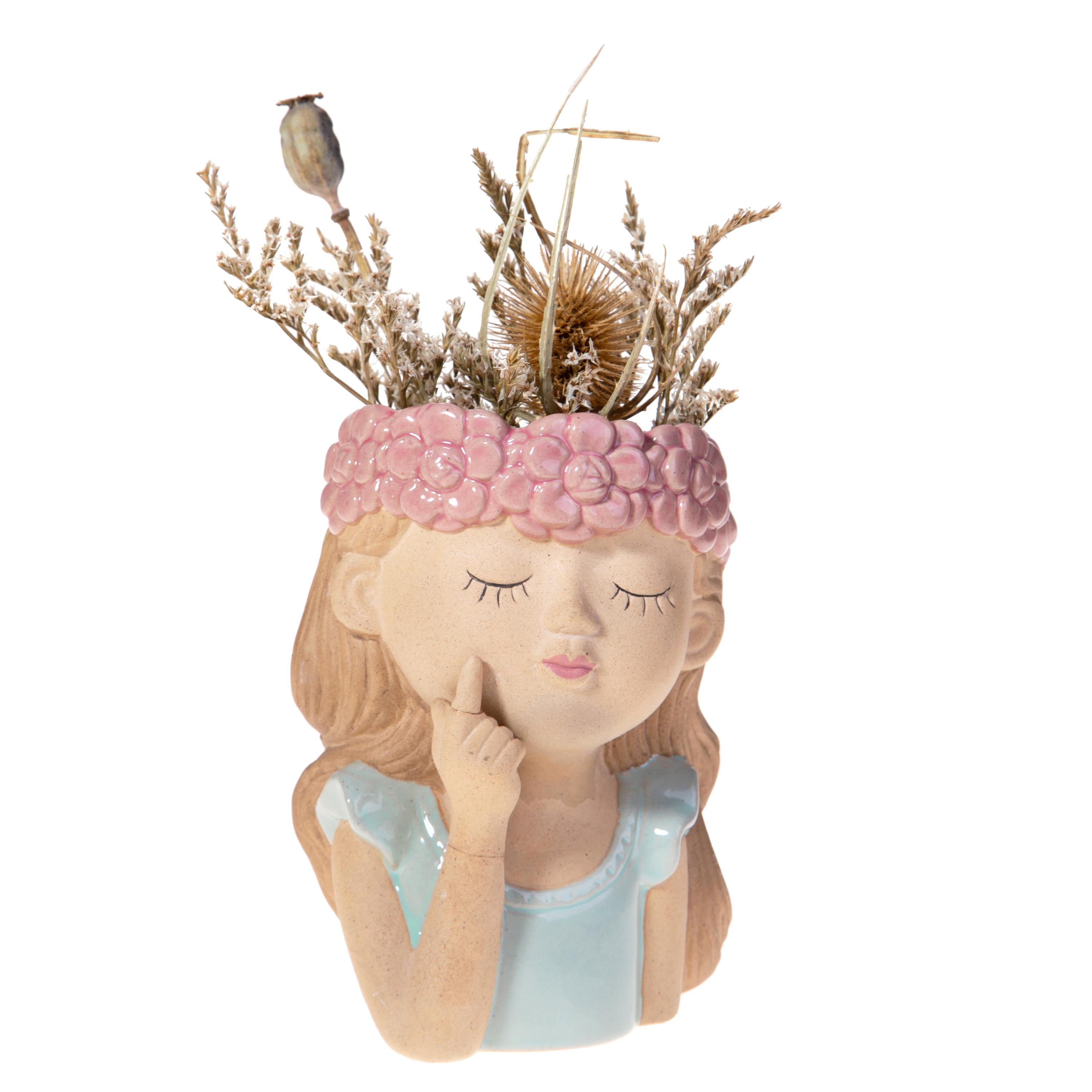 Set 2 Vasi Testa Fatina Ø 11x H 16 cm